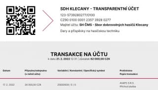 Sponzorský dar hasiči